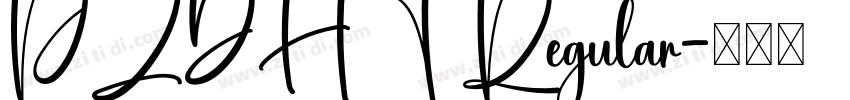 PZDHT Regular字体转换